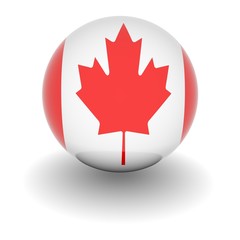 High resolution ball with flag of Canada