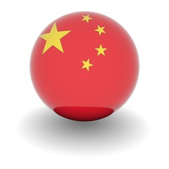 High resolution ball with flag of China