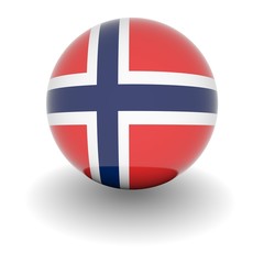 High resolution ball with flag of Norway