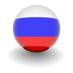 High resolution ball with flag of Russia