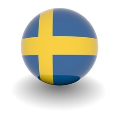 High resolution ball with flag of Sweden
