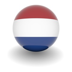 High resolution ball with flag of the Netherlands