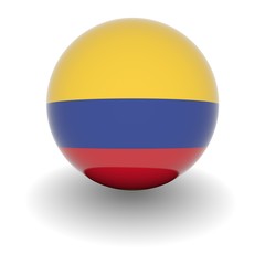 Fototapeta premium High resolution ball with flag of Colombia