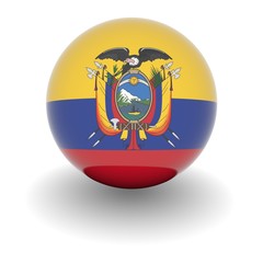 Obraz premium High resolution ball with flag of Ecuador