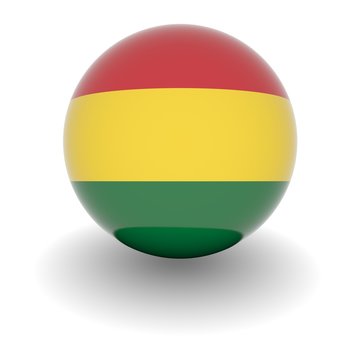 High resolution ball with flag of Bolivia