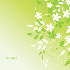 Abstract flowers background with place for your text