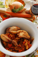 Pollo in umido con verdure - Secondi di carne