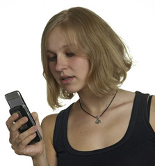 Mädchen schreibt SMS © Juergen