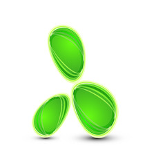 Green glass business symbol