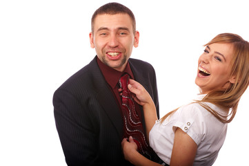 learning how to tie a tie