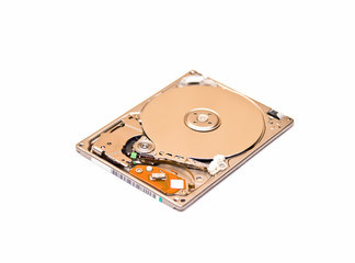 Hard disk drive isolated on white