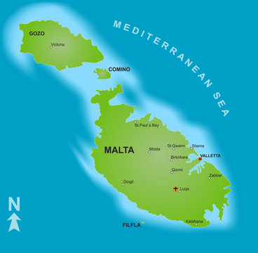 Karte Malta