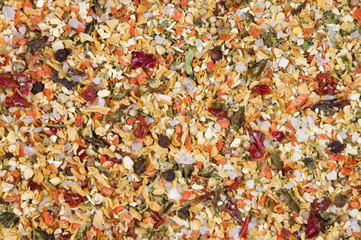 Mixed dried vegetables and spices