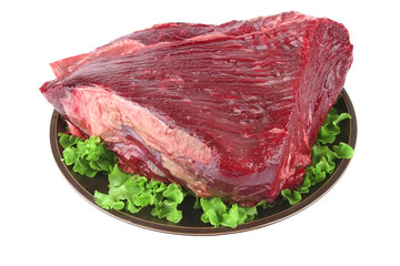 uncooked meat on plate