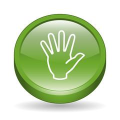 Hand Sign 3D Icon Button