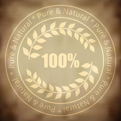 Grungy Pure & Natural Stamp