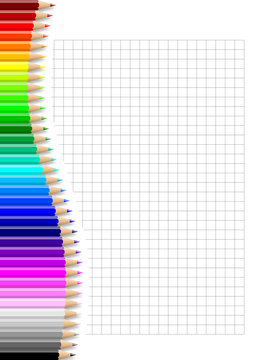 Notes a quadretti matite colorate