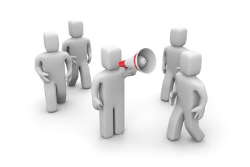 The person draws attention