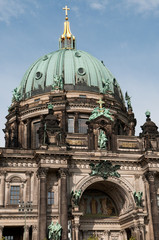 Fototapeta na wymiar Dome of the Berlin Cathedral (Berliner Dom) in Berlin, Germany