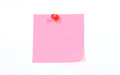 sticky note and  pin