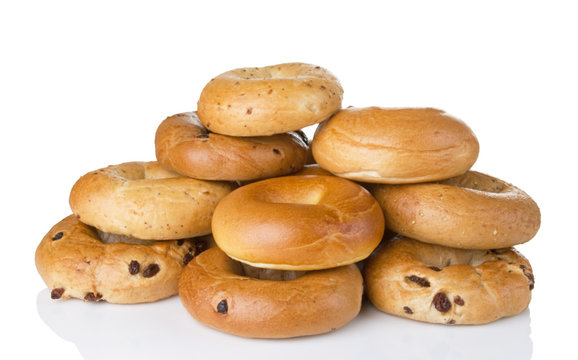 One Dozen Fresh Baked Bagels In Variety Of Flavors