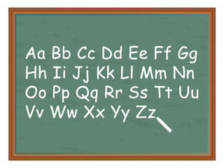 Obraz premium chalkboard and alphabet