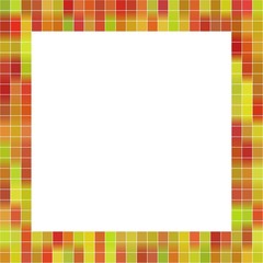 Frame faded yellow and red
