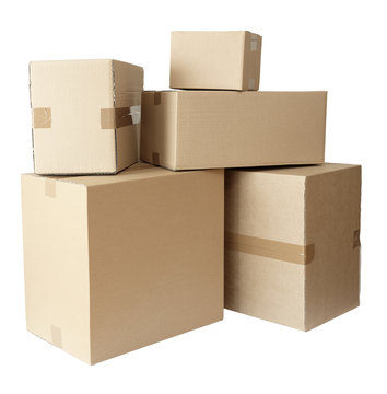 cardboard boxes stack package