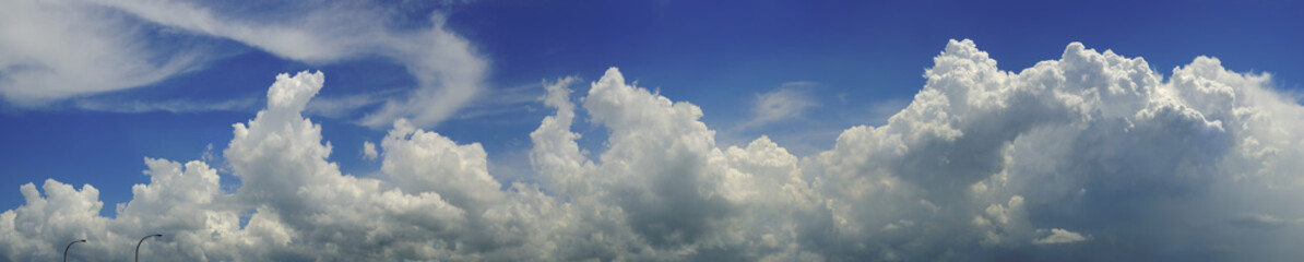 Blue sky and clouds panorama