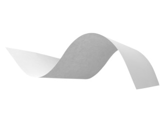 blank curl paper flying in wind