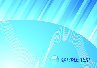 Business card with blue lines