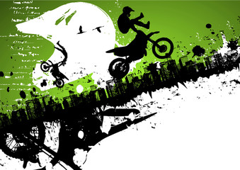 Motocross freestyle abstract background - obrazy, fototapety, plakaty