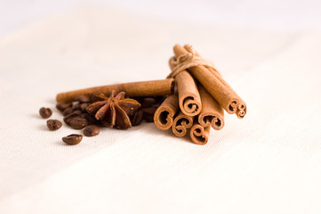 coffee beans and spices