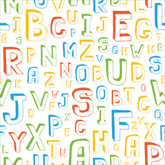Seamless Alphabet Letters Background