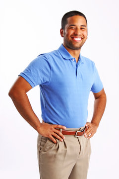 Happy Young Man Portrait Isolated