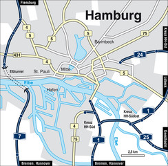 Stadtplan Hamburg