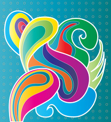 abstract vector figure fantasy illustration rainbow color