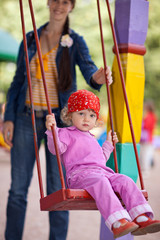 Girl on swing