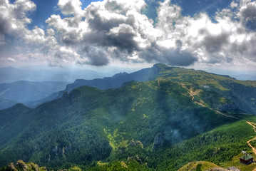 Mountain HDR view of Ocolasul Mare, a scientific reservation