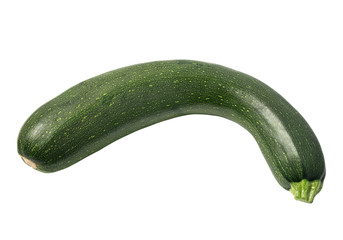 One green zucchini.
