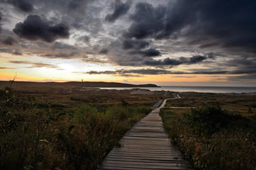 Puesta de sol en Valdoviño (Galicia)
