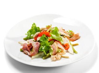 Vegetable Salad with Cheese and Bean