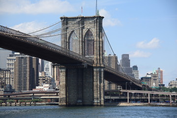 Fototapeta na wymiar Brooklyn Bridge - New York City Skyline