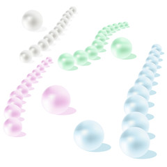 Set of pearls. Vector illustration.
