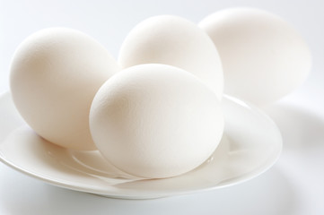 Chicken eggs close-up
