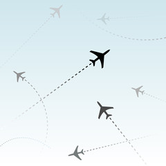 Commercial Airline Passenger Airplanes flights air traffic