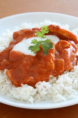 Butter Chicken with Rice (Murgh Makhani)