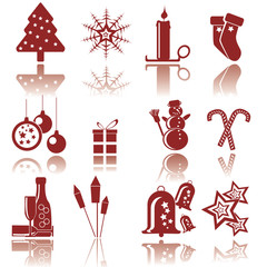 Christmas icons, isolated