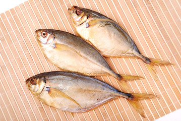 Smoked fish with a lemon