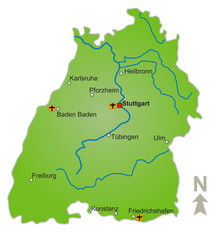 Karte Baden Württemberg